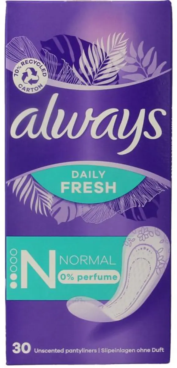 Always Daily Fresh Inlegkruisjes Normaal - 30 Stuks
