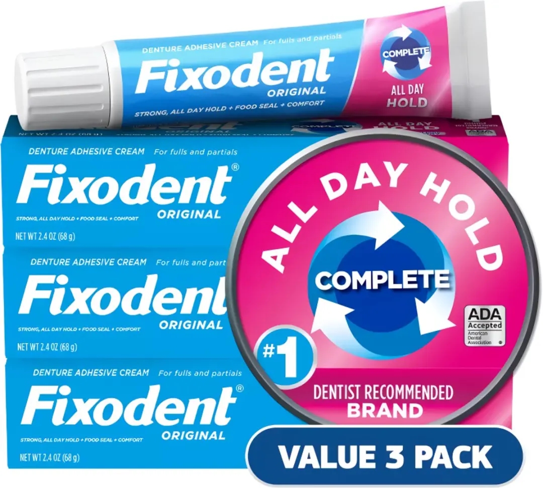 Fixodent Original Complete Tandprothese Crème 3x68g
