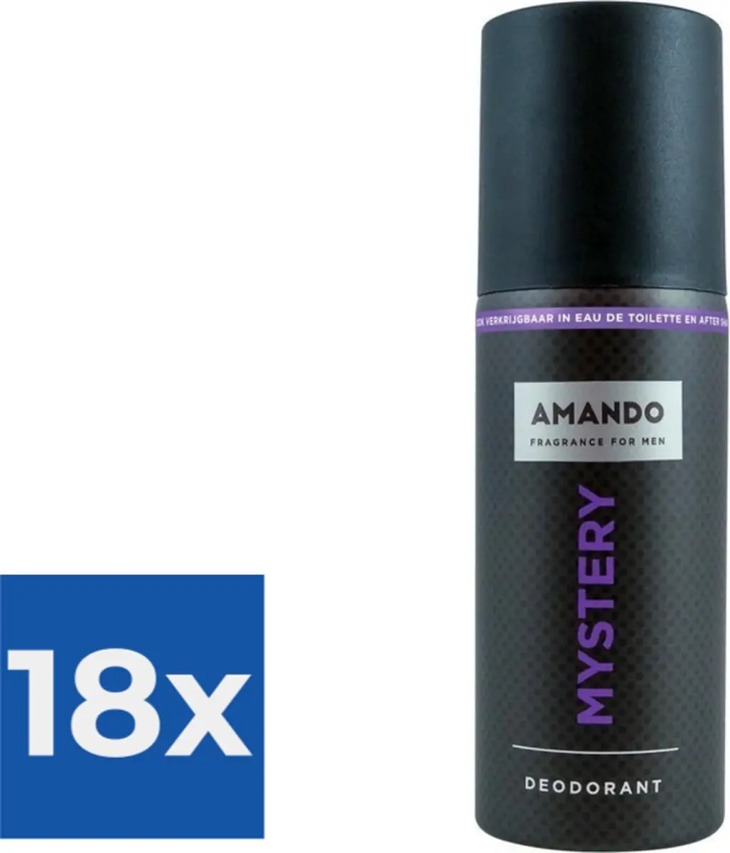 Amando Mystery Deodorant Spray 150ml - 18 Stuks