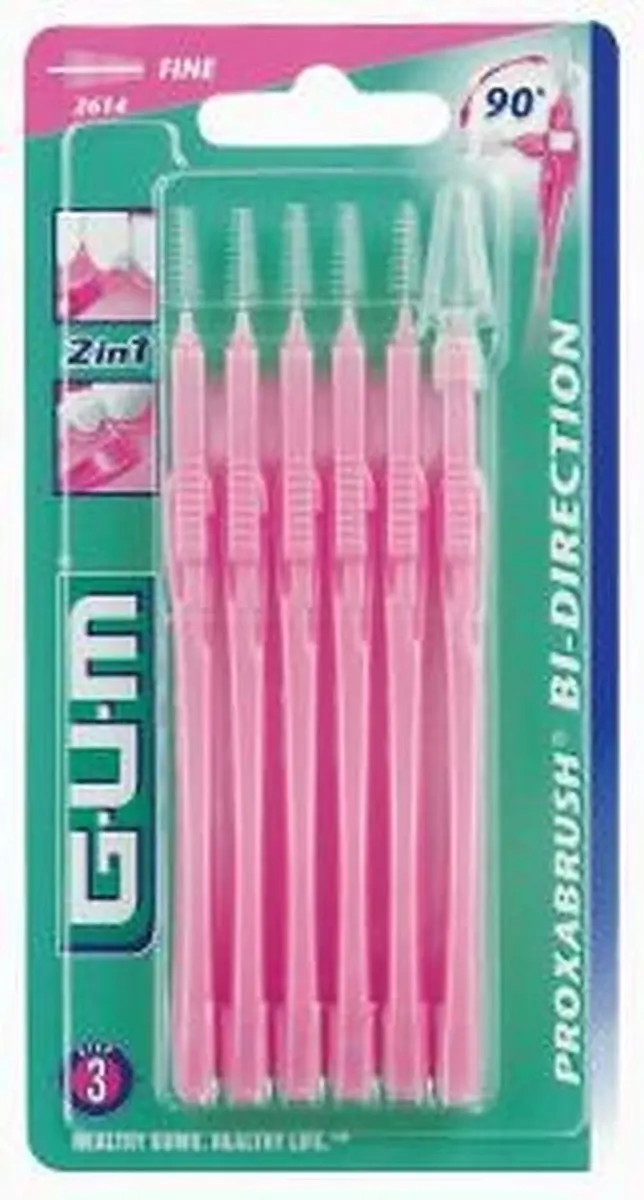 GUM Bi-direct rag fine tapered 6 stuks