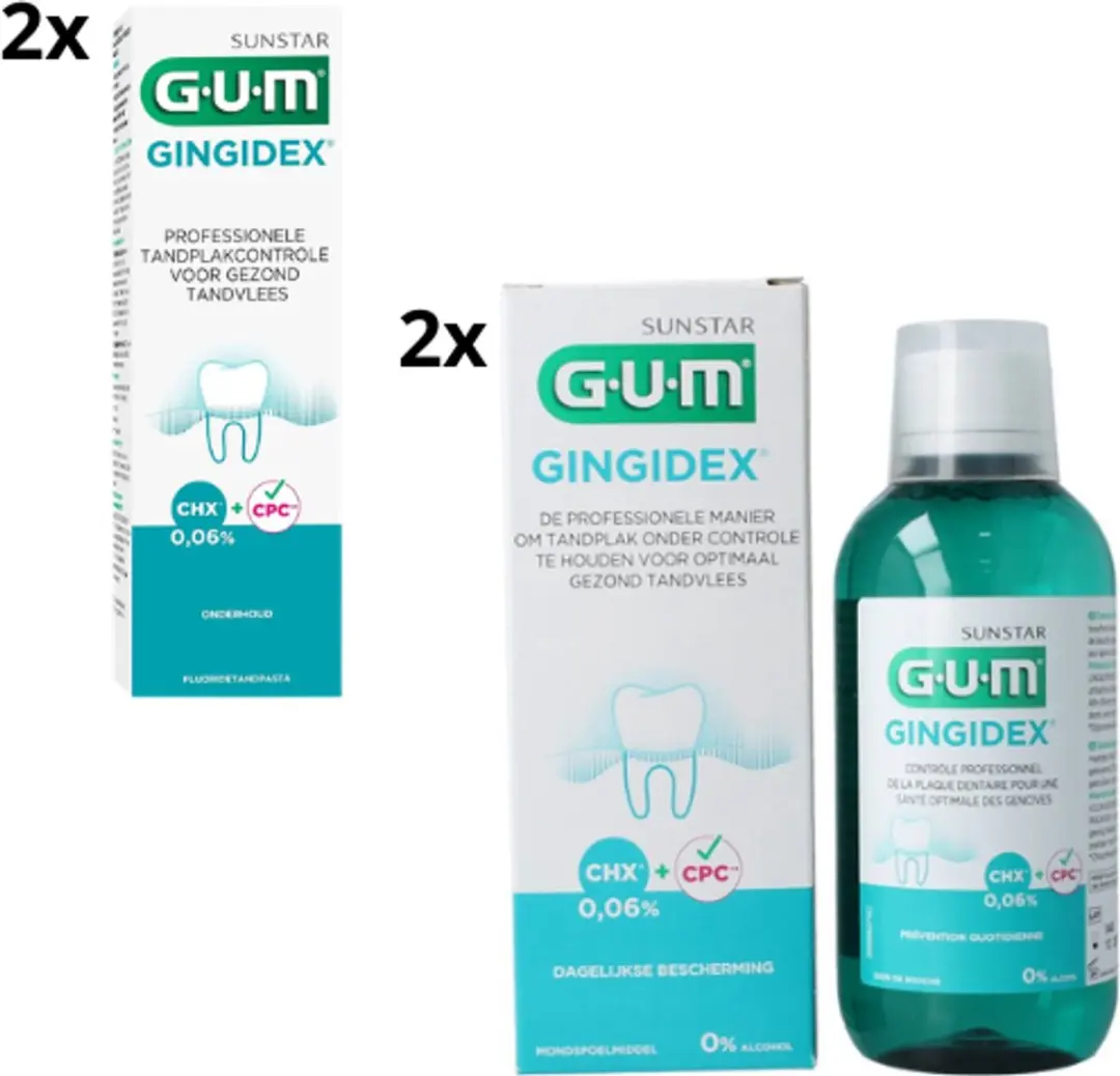 Gum Gingidex Chloorhexidine Voordeelpakket