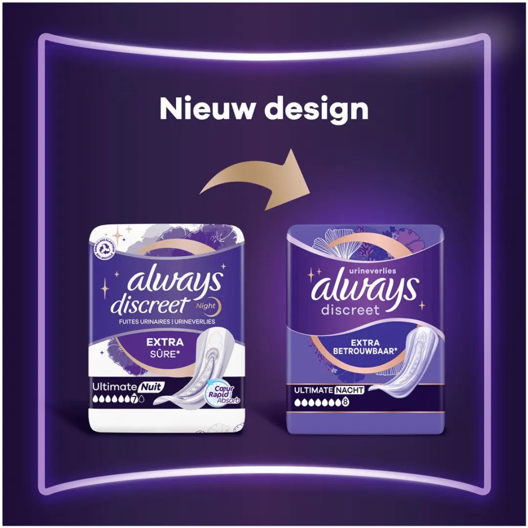 Always Discreet Ultimate Nacht Verband Dames XL - 48 Stuks