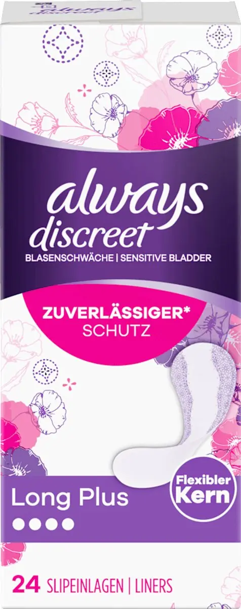 Always Discreet Long+ Inlegkruisjes - 24 Stuks