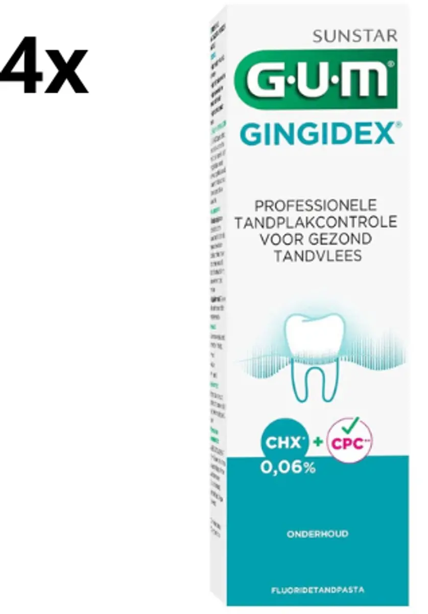 Gum Gingidex Tandpasta 0,06% Chloorhexidine 75ml