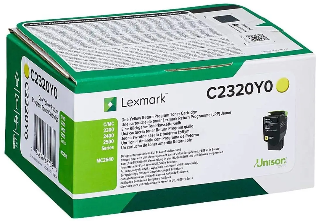 Lexmark C2320Y0 Toner - Geel - 1000 Pagina's