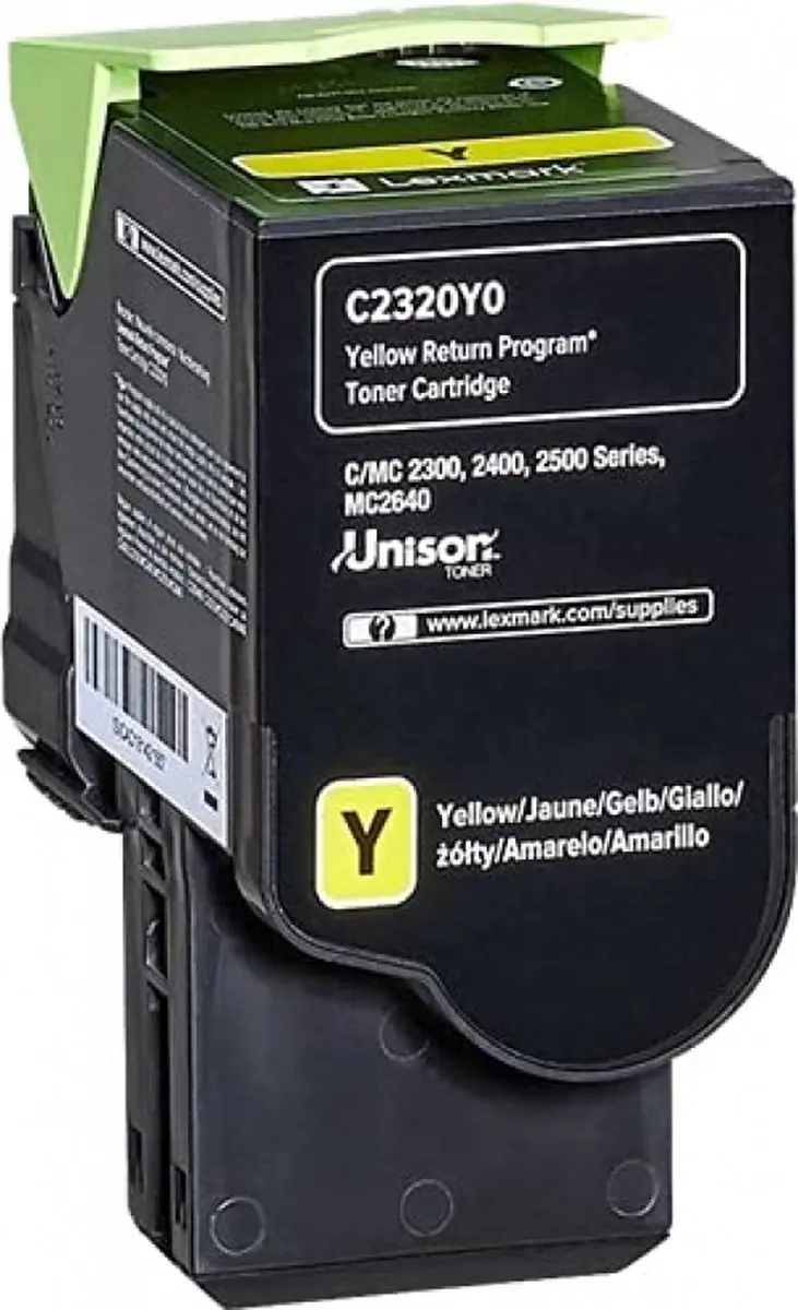 Lexmark C2320Y0 Toner - Geel - 1000 Pagina's