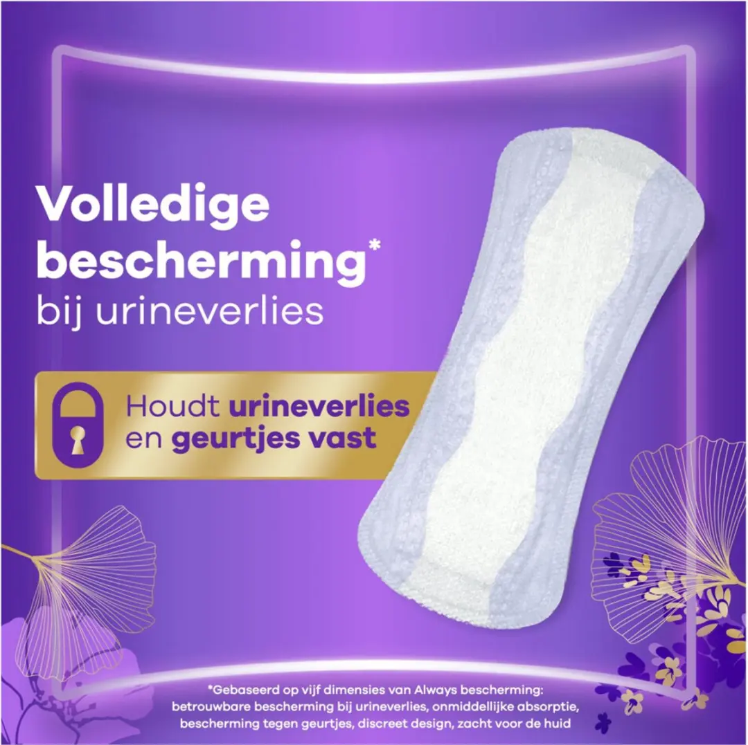 Always Incontinentieluiervoering - 28 Stuks - Paars/Roz/Wit