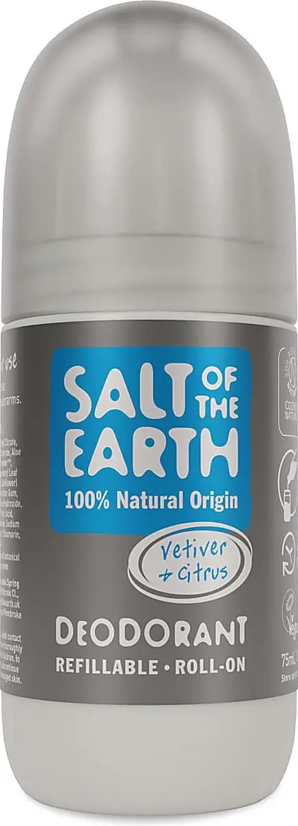 Salt of the Earth Hervulbare Roll-on Deo Vetiver & Citrus 75ml