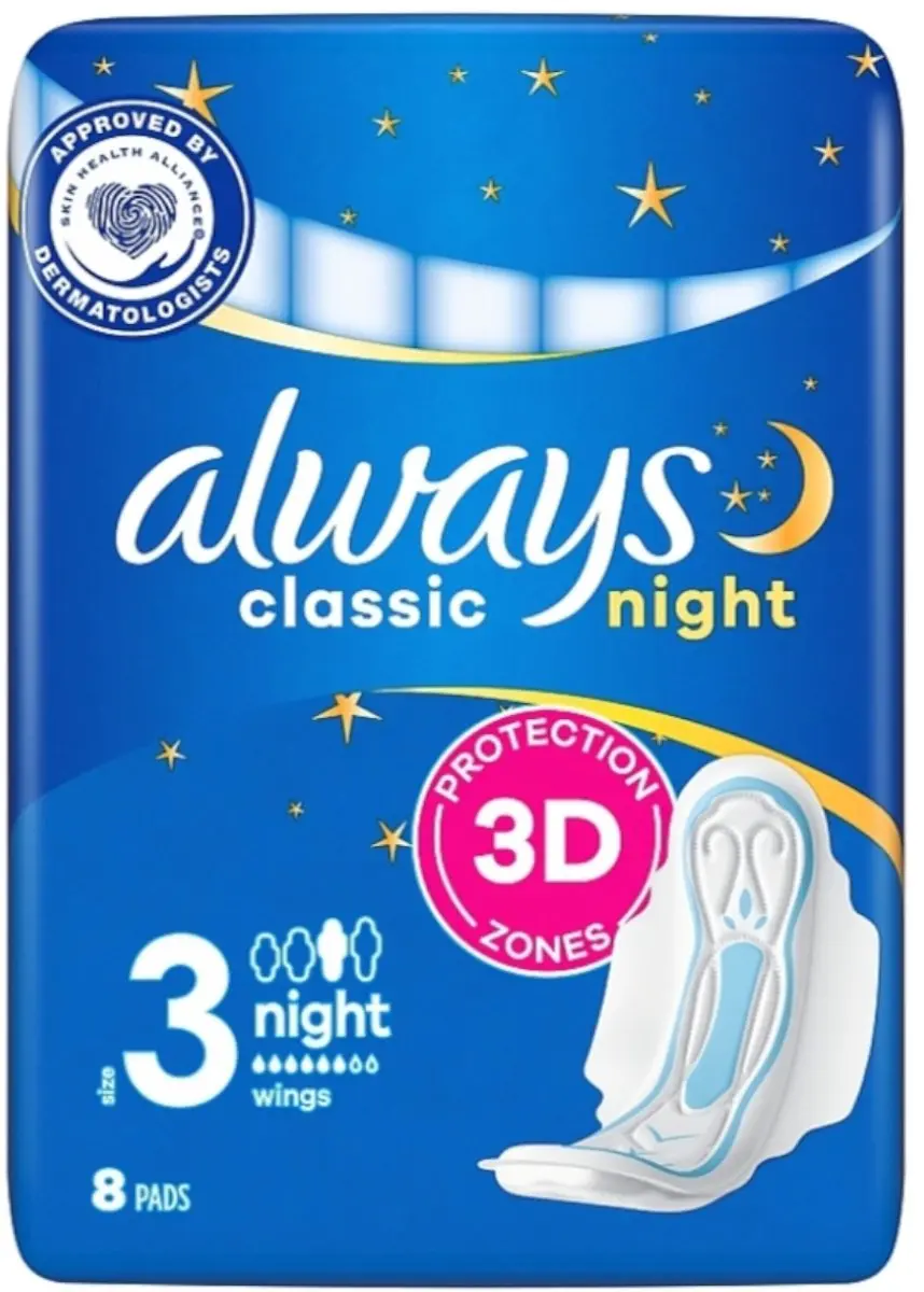 Always Classic Night Clean Feel - 8 Stuks