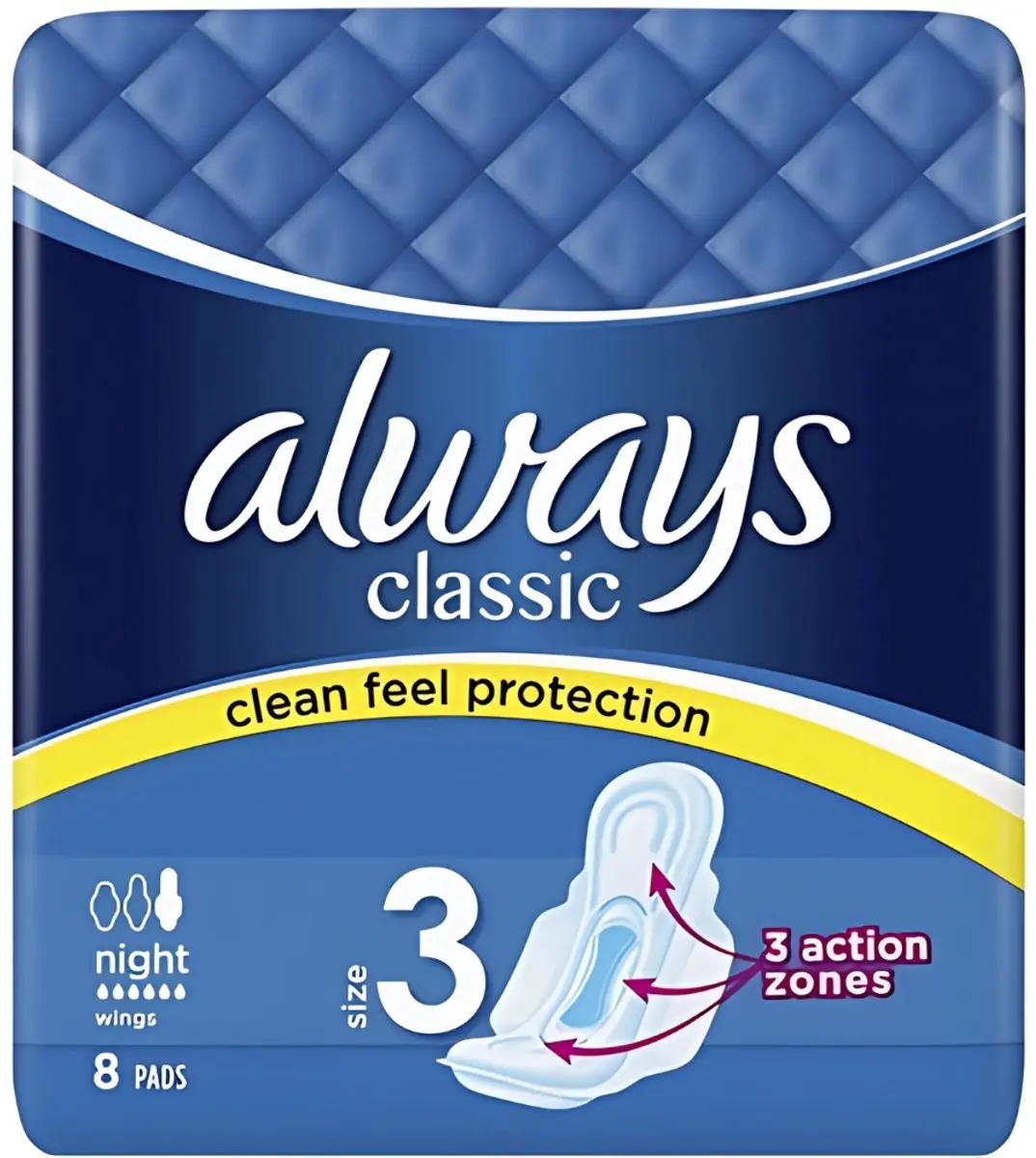 Always Classic Night Clean Feel - 8 Stuks