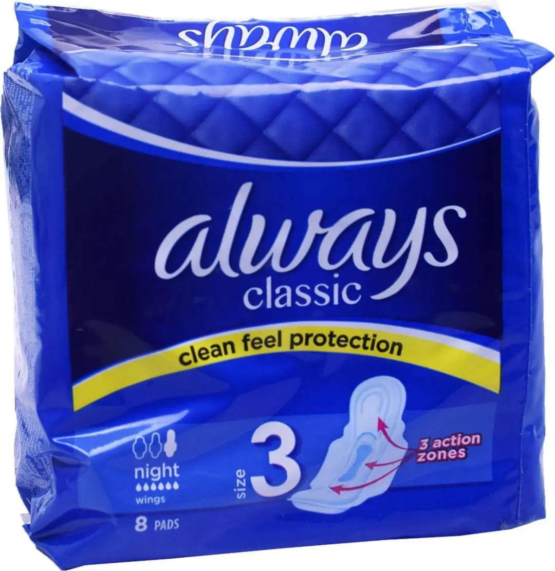 Always Classic Night Clean Feel - 8 Stuks