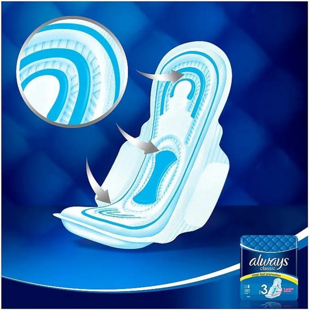 Always Classic Night Clean Feel - 8 Stuks - afbeelding 6 van 6