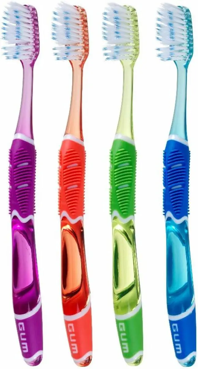 Gum Compact Pro Soft Tandenborstel - 4 Stuks - Groen/Wit