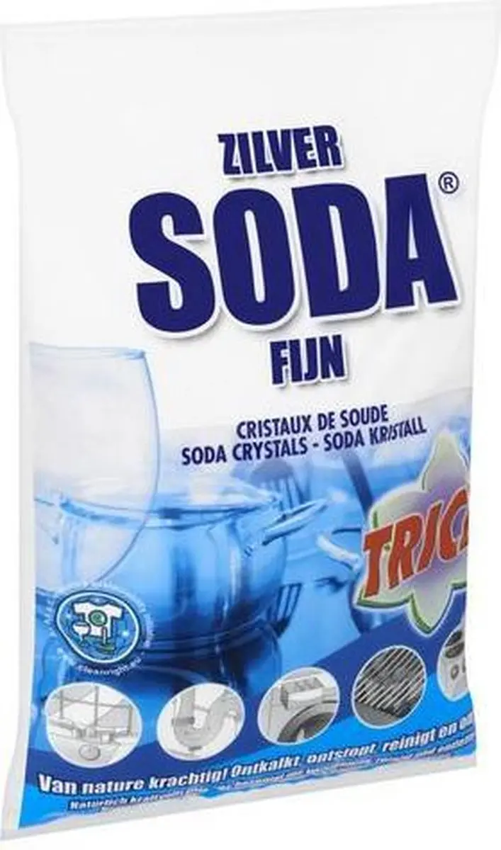 Tricel Zilver Soda Fijn 1kg - 12 Stuks
