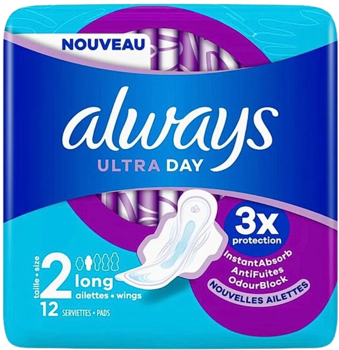 Always Ultra Day Maandverband 12st - Wit