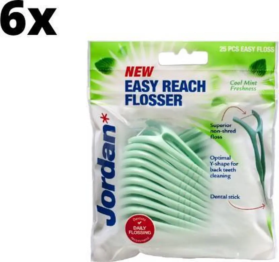 Jordan Easy Reach Flosser 150 Stuks - Wit
