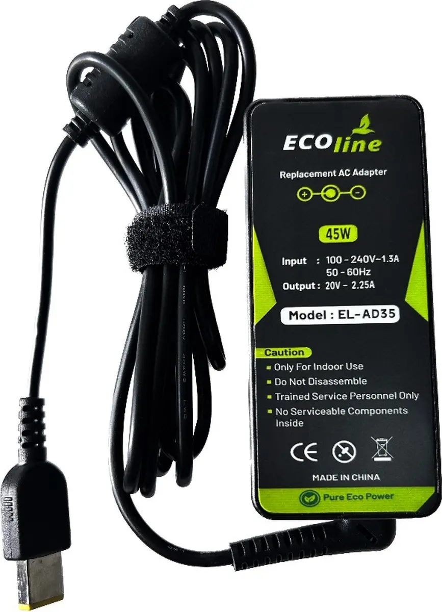 Ecoline Oplader 20V 2.25A 45W - o.a. Lenovo - afbeelding 6 van 6