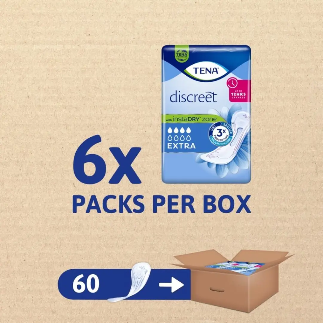 TENA Discreet Extra Verbanden - Matig Urineverlies 60 Stuks - afbeelding 6 van 6