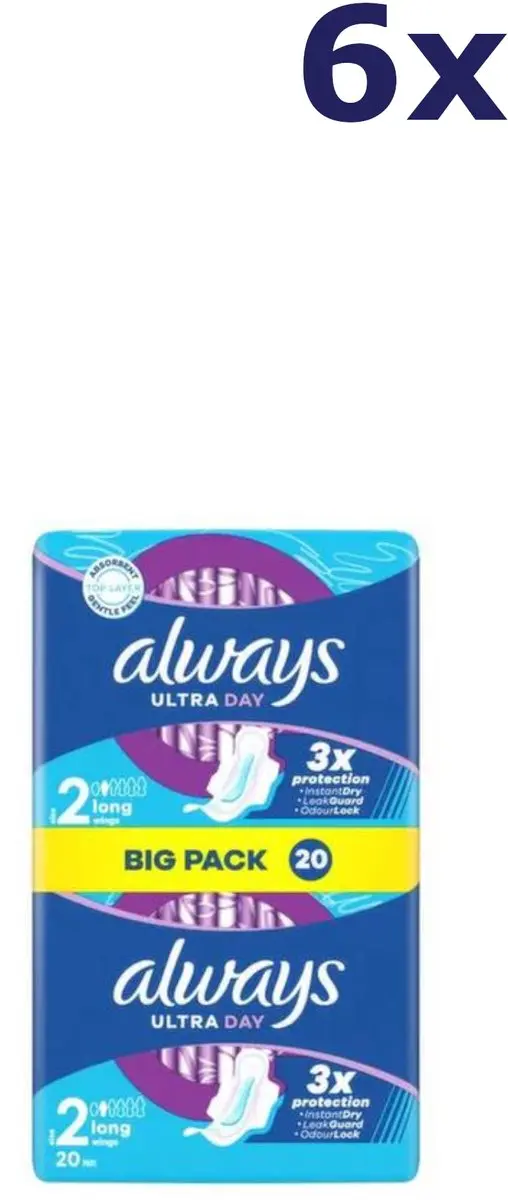 Always Ultra Day Size 2 Long Wings