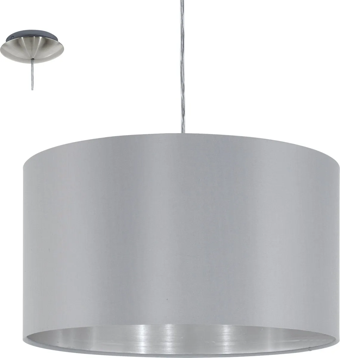 Eglo Maserlo Hanglamp 1 Licht Ø38cm - Grijs/Zilver