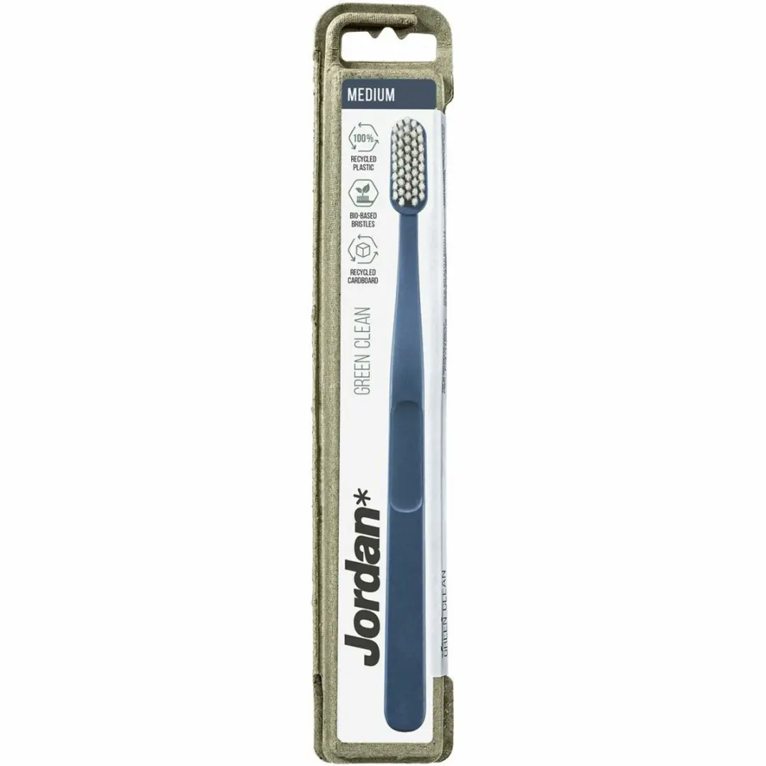 Jordan Green Clean Tandenborstel Medium - 3 Stuks