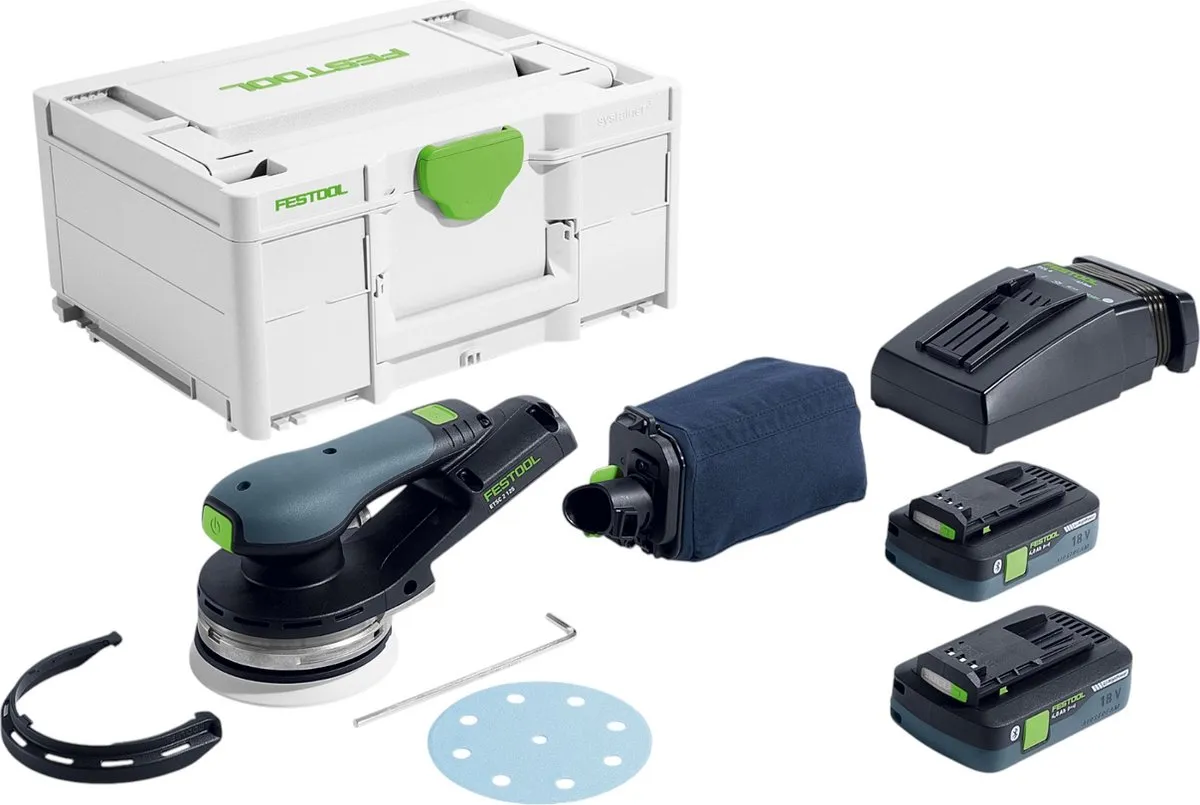 Festool ETSC 2 125 4,0 I-Plus Accu Excenterschuurmachine - 2x Accu