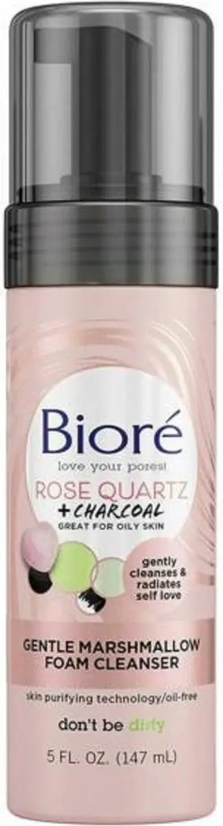 Biore Rose Quartz + Charcoal Marshmallow Reinigingsgel 147ml
