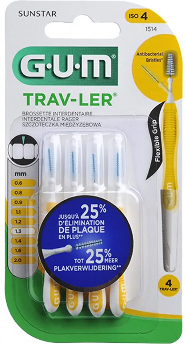 Gum Trav-ler Extra Fine 1.3mm Rager - 4 Stuks