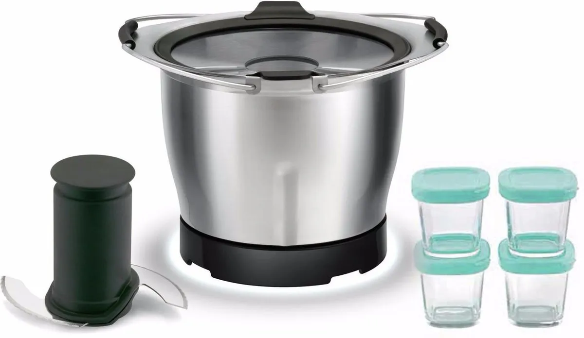 Moulinex XF387E10 Kom Babyvoeding - 0,8L - Zwart/Roestvrijstaal