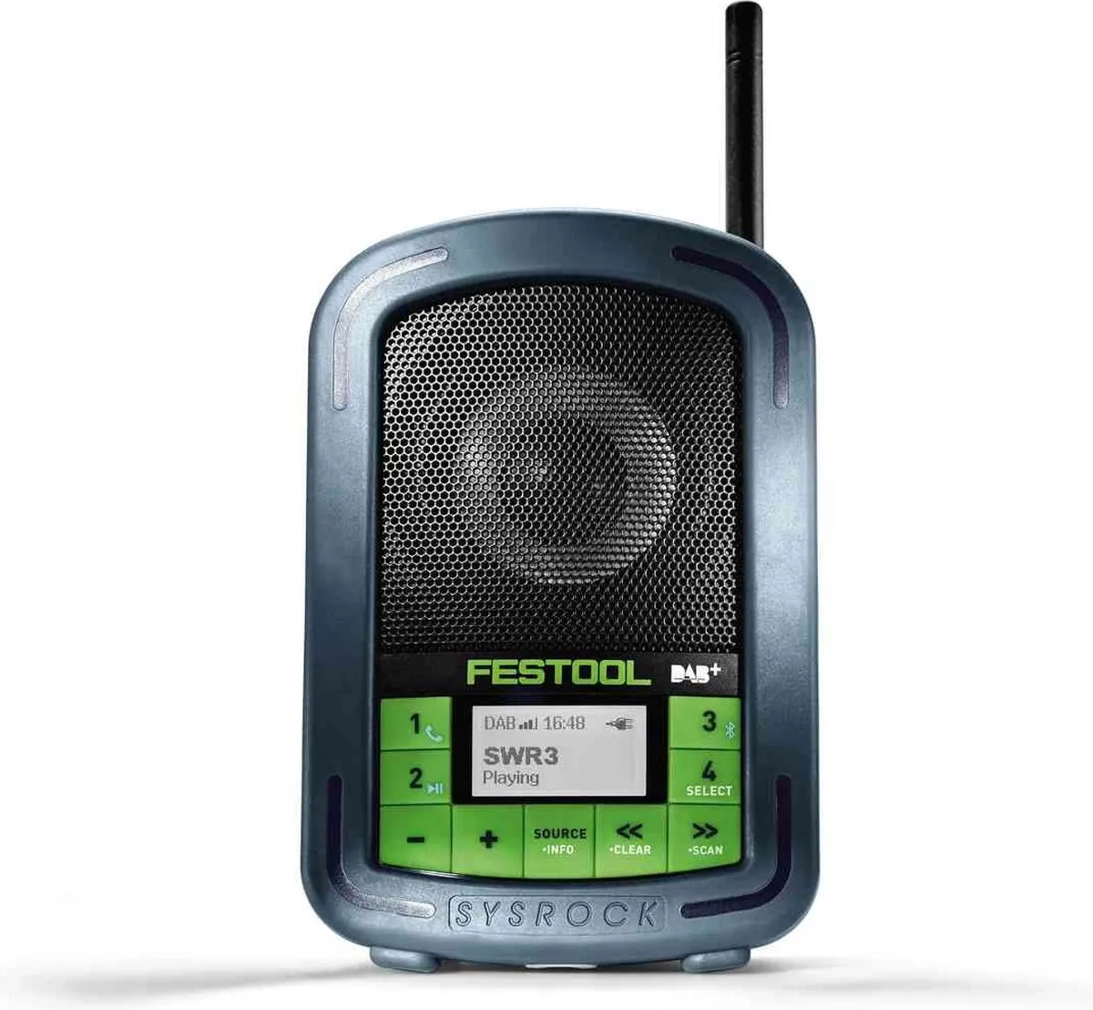 Festool BR10 DAB+ Digitale Radio 18V - Zwart/groen