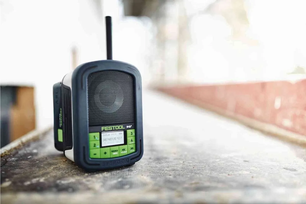 Festool BR10 DAB+ Digitale Radio 18V - Zwart/groen