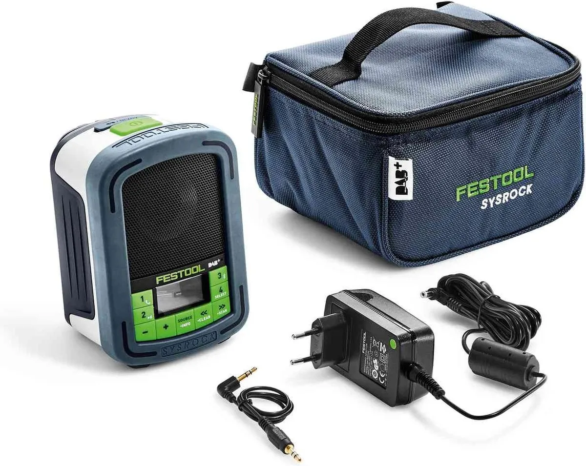 Festool BR10 DAB+ Digitale Radio 18V - Zwart/groen