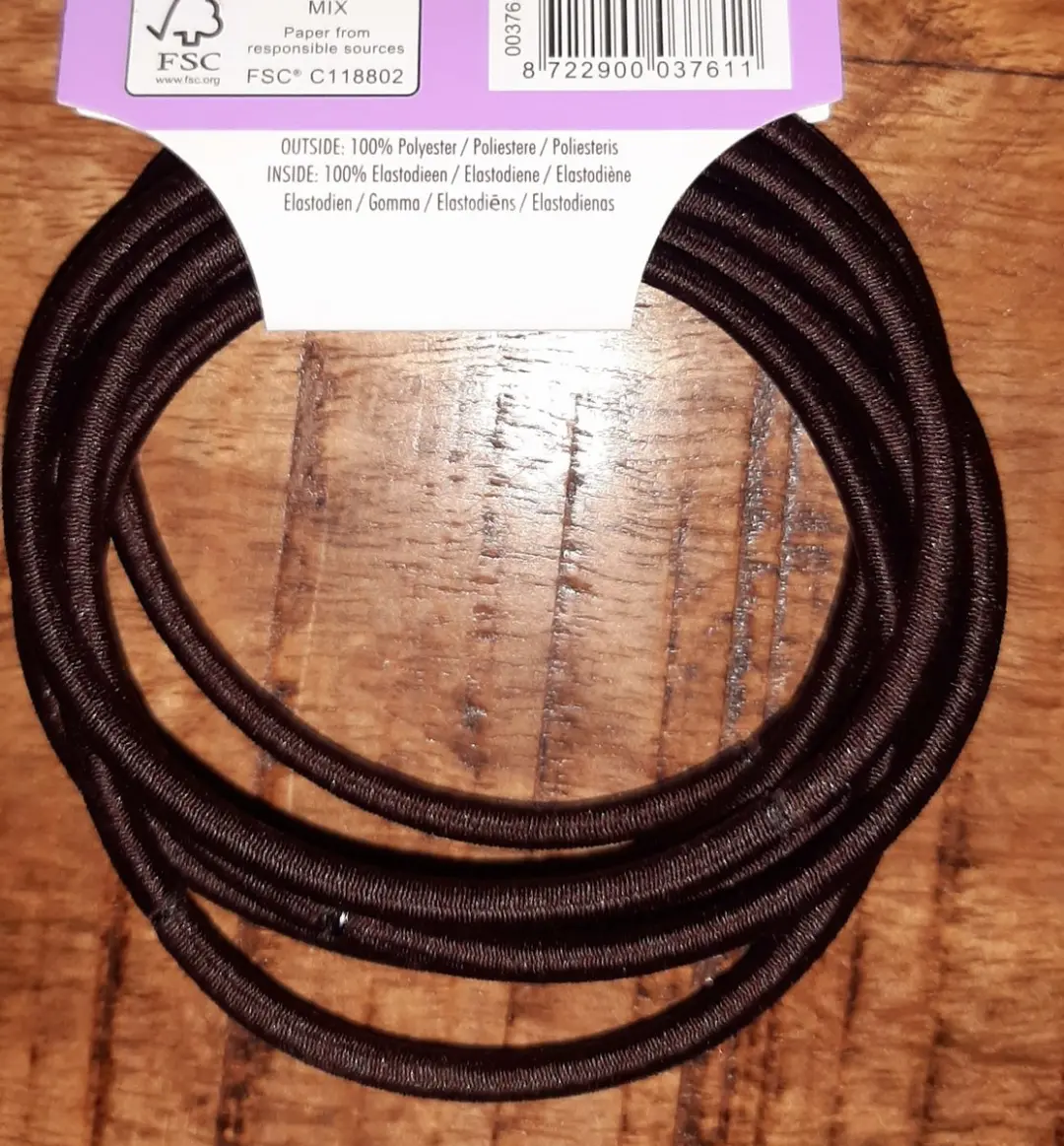 Zenner Haarelastieken Metal Free XXL - 6 Stuks - Bruin