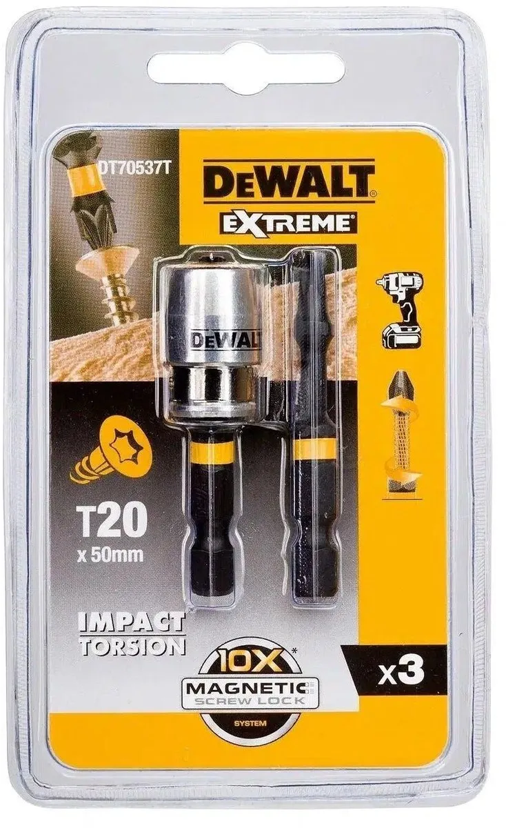 DeWalt DT70537T T20 Schroefbits 50mm + MagLock Bithouder
