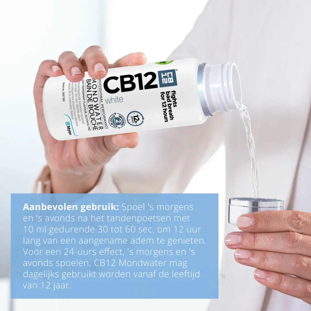 CB12 Mondwater White 250ml - 6 Stuks