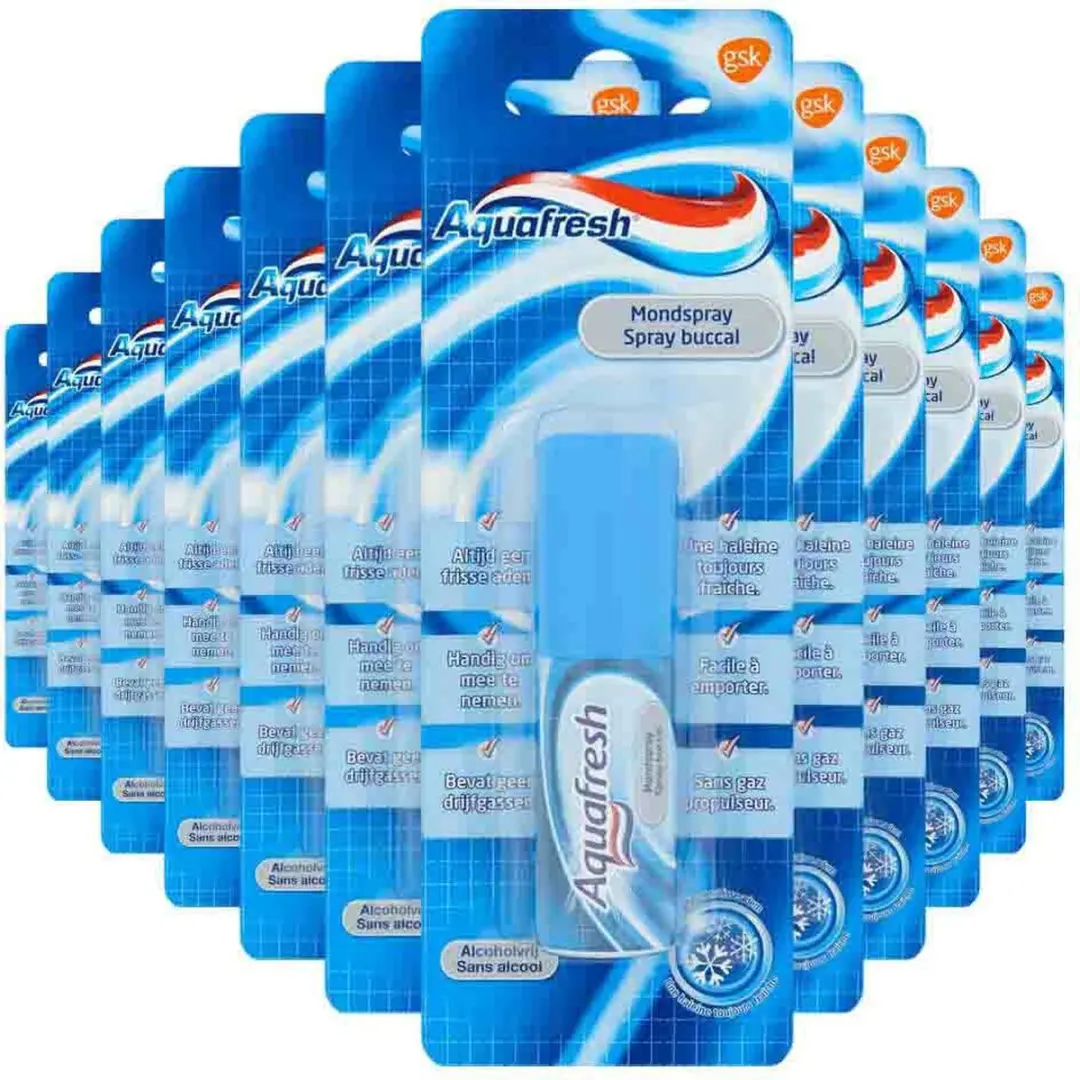 Aquafresh Mondspray Voordeelverpakking 12 Stuks