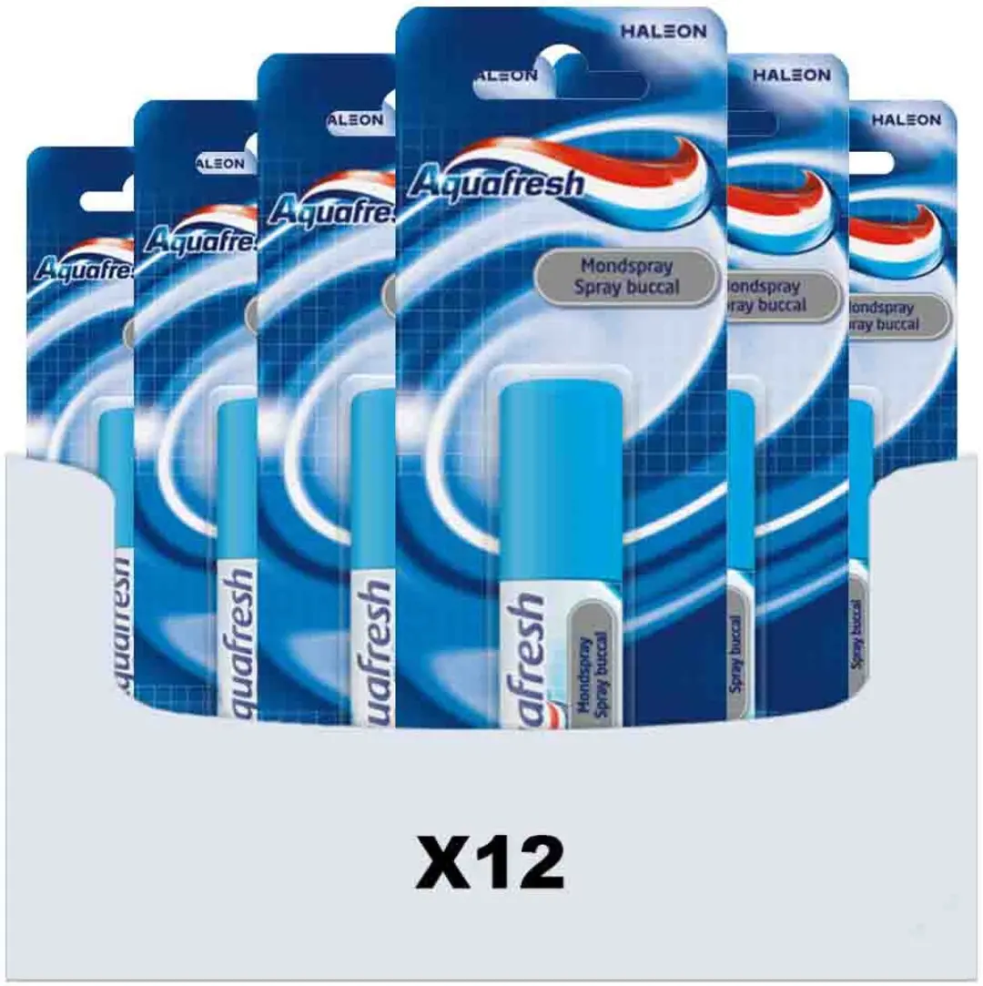 Aquafresh Mondspray Voordeelverpakking 12 Stuks