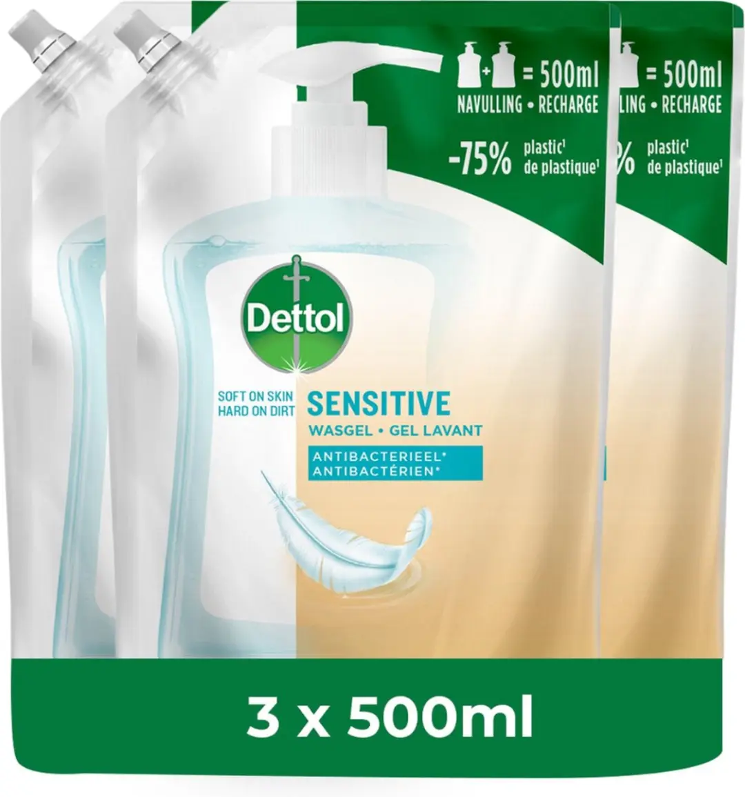 Dettol Refill Sensitive 1500ml - 3 Stuks