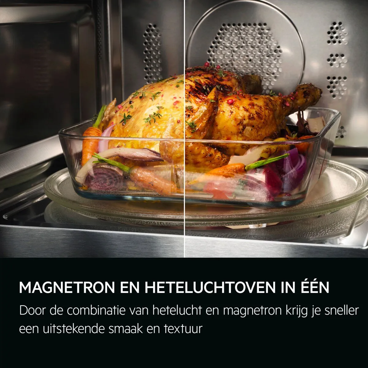 AEG OS5CM34MB Inbouwmagnetron 34L - 1000W - Mat zwart