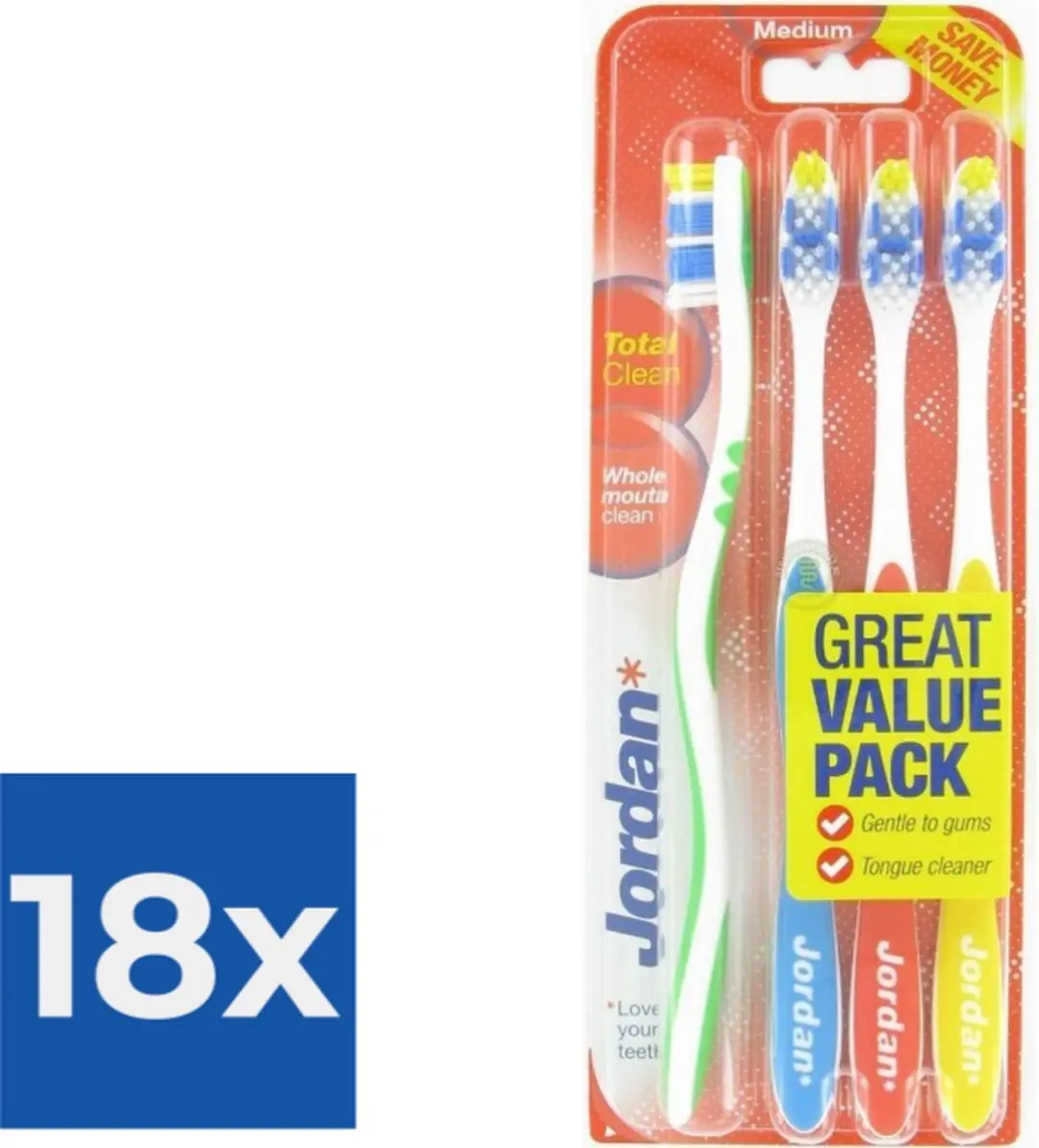 Jordan Total Clean Tandenborstels Medium