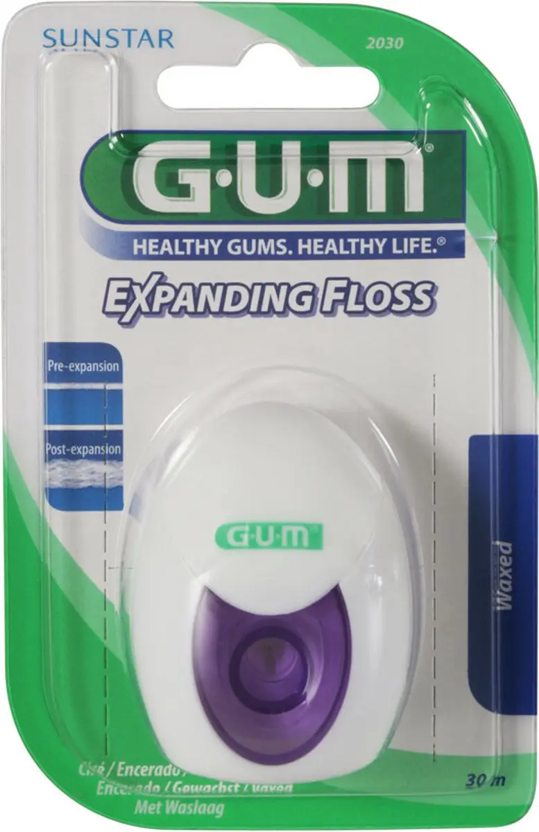 6x GUM Expanding Floss 30 meter