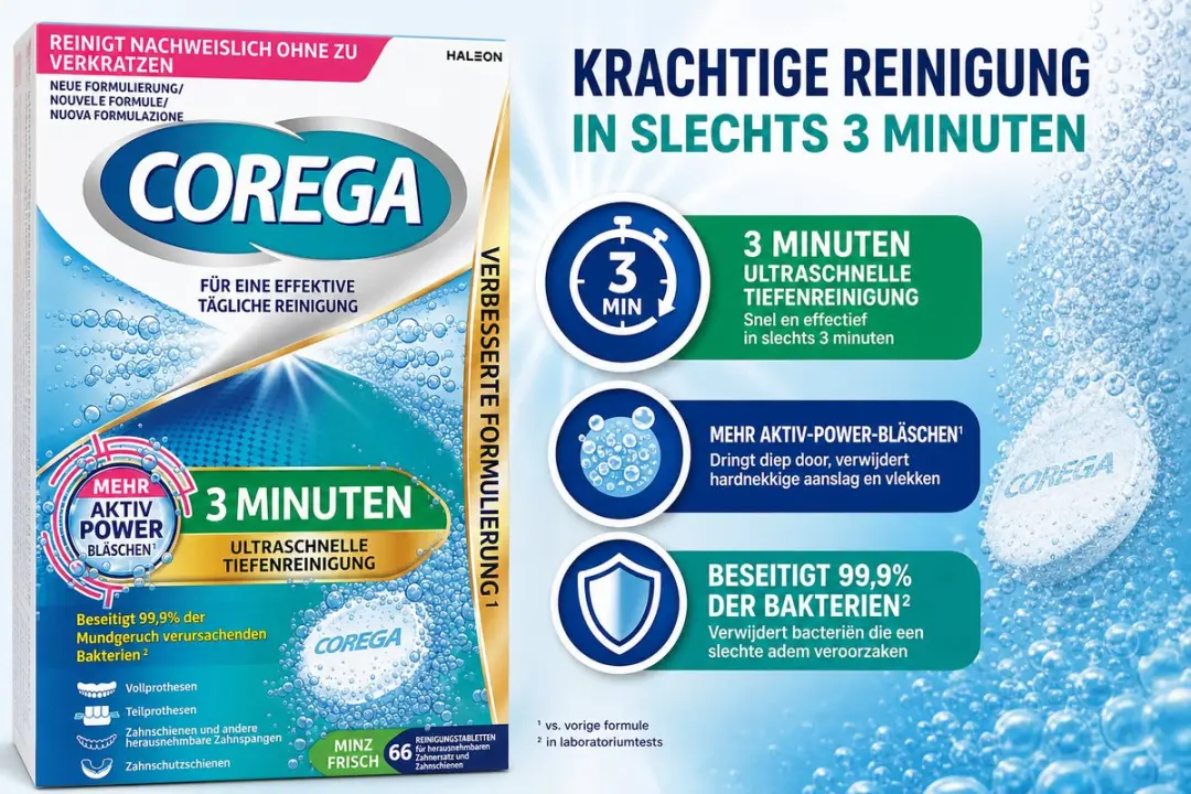 Corega Gebitsreiniger Tabletten 66 Stuks