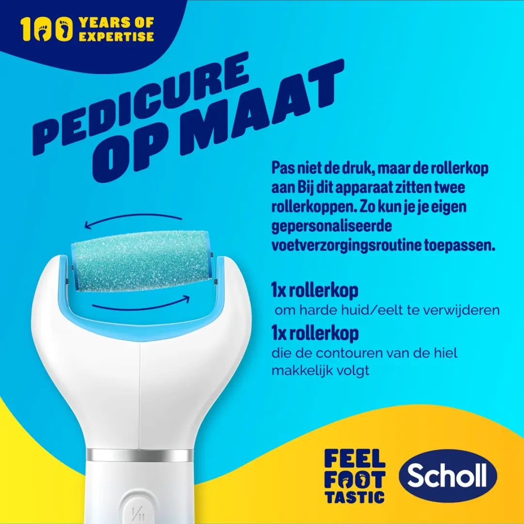 Scholl Velvet Smooth Elektrische Voetvijl - Blauw