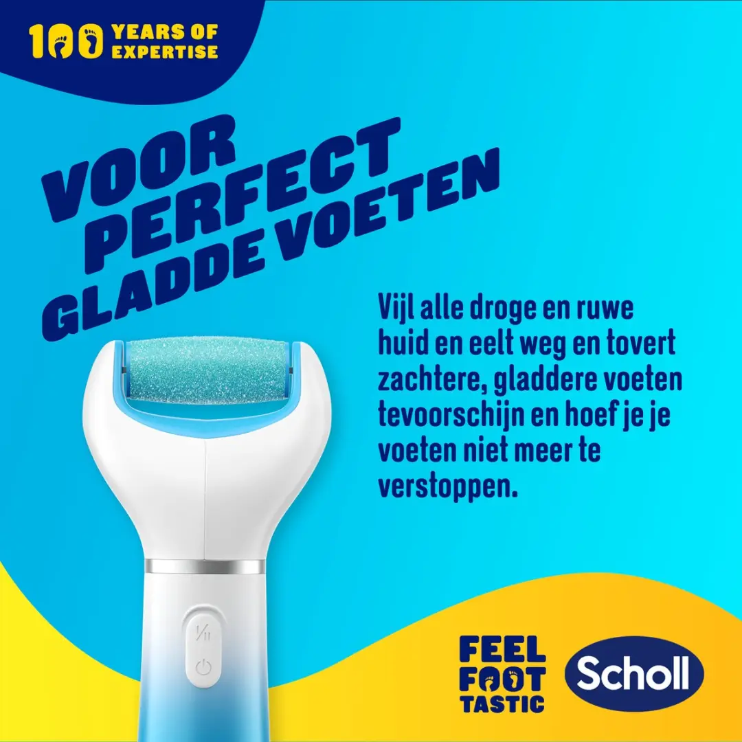 Scholl Velvet Smooth Elektrische Voetvijl - Blauw