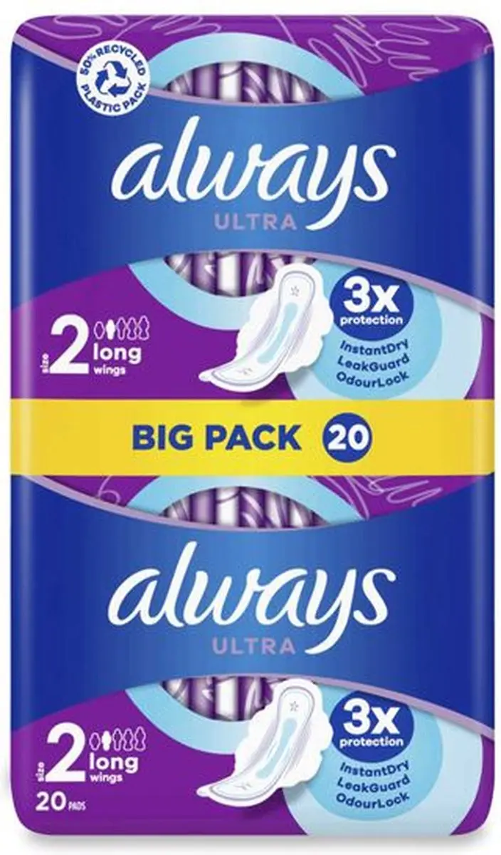 Always Ultra Maandverband 2 Long With Wings - 20 Stuks