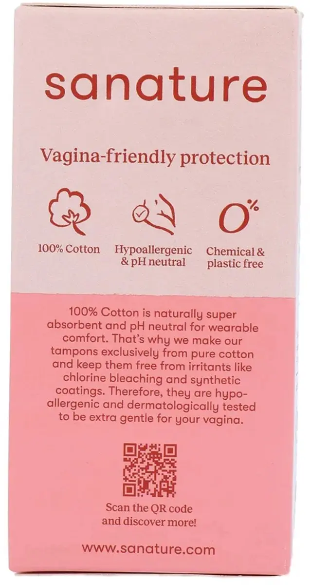 Sanature Tampons Normaal 16 Stuks - Roze