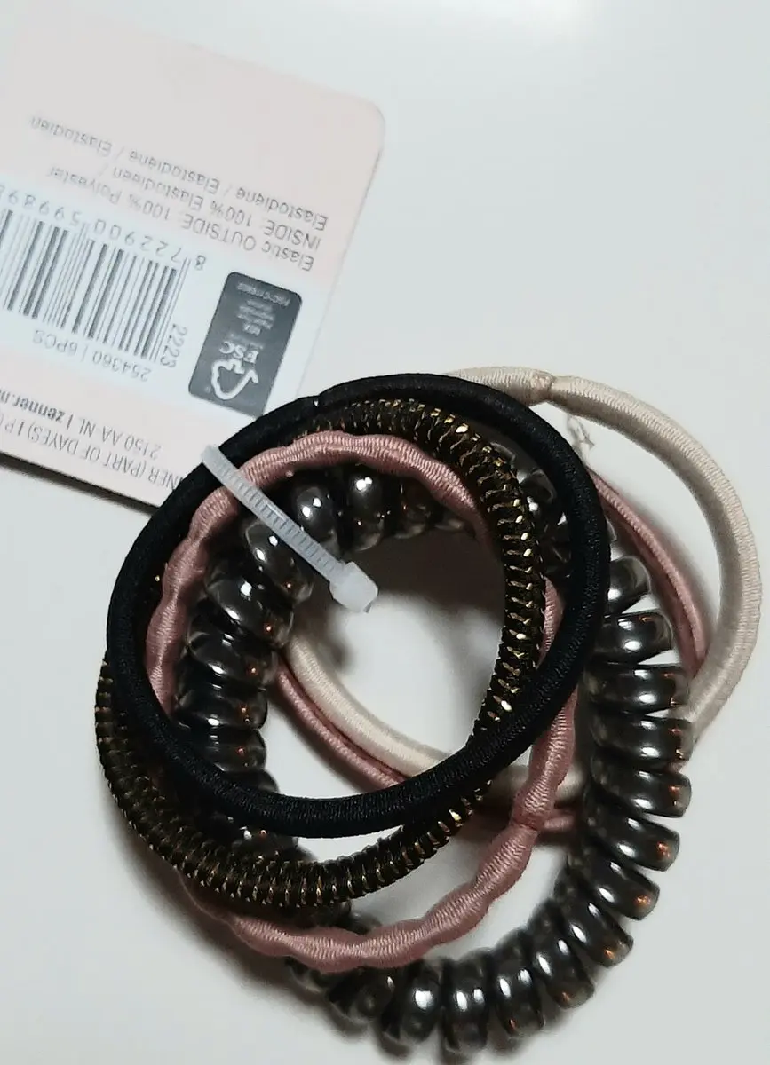 Zenner Tie & Go Haarelastieken - 6 Stuks - Mix Kleuren