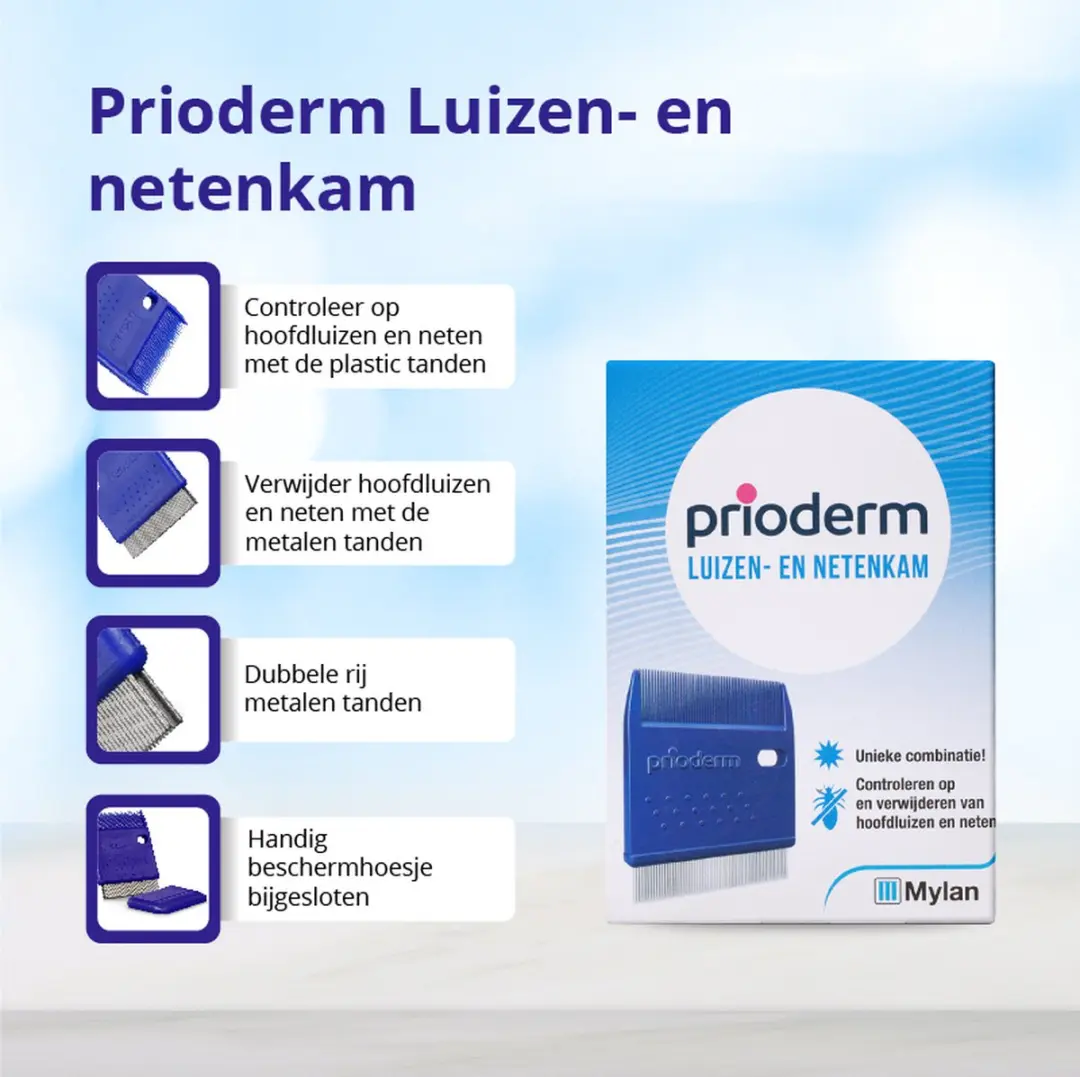 Prioderm Luizen- en Netenkam - Blauw