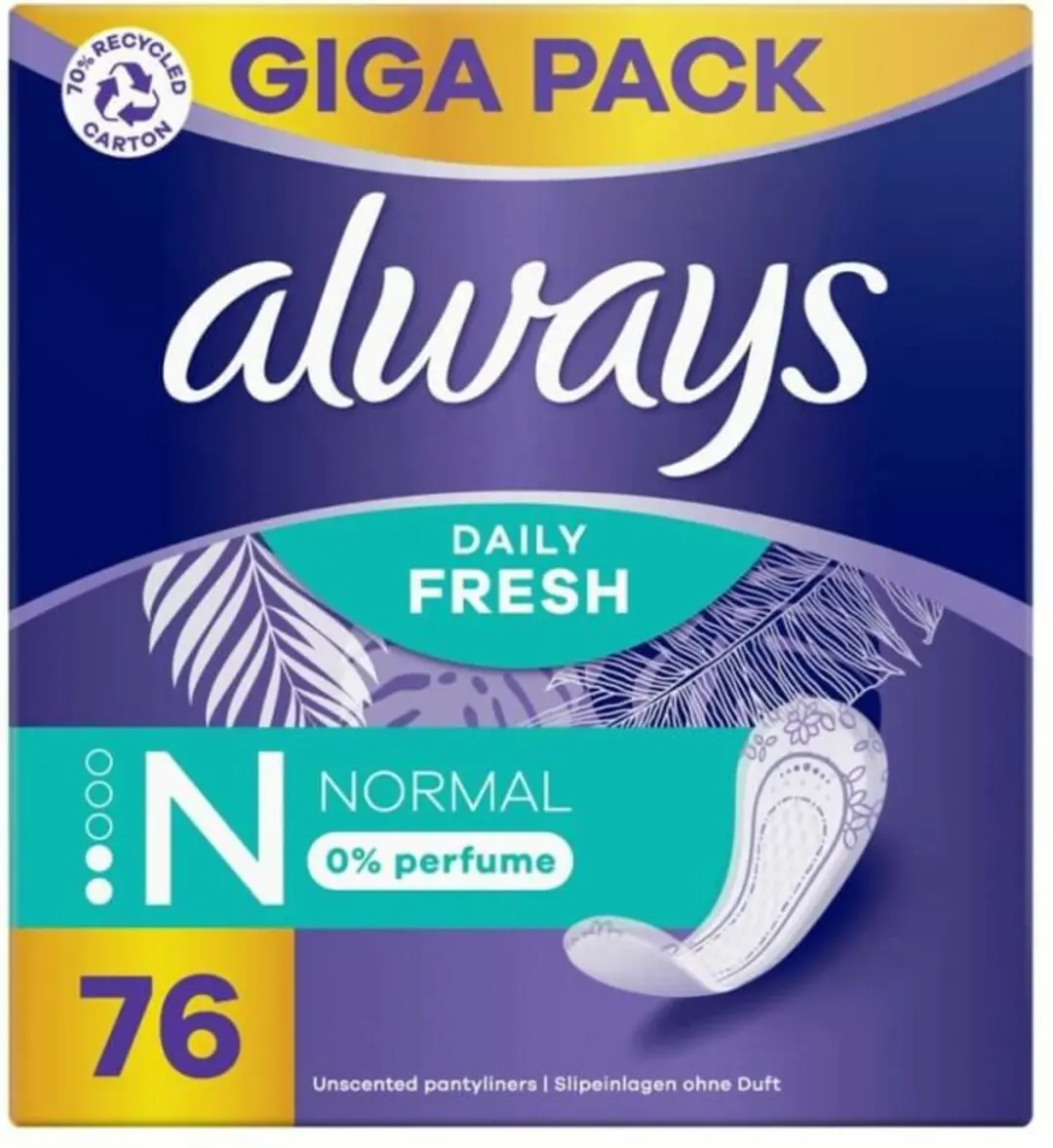 Always Daily Fresh Inlegkruisjes Normal - 4x76 Stuks