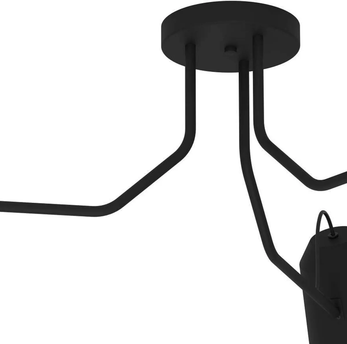 Eglo Loreto Plafondlamp E27 - Ø114,5cm - Zwart/Wit